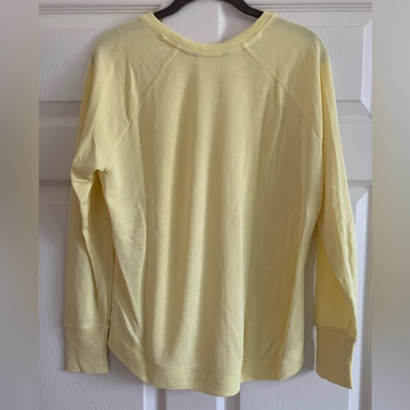 Athleta Scoopneck Light Yellow Sweatshirt Size Small - Picture 4 of 4